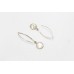 Dangle Women's Earrings 925 Sterling Silver White Zircon Stones B46